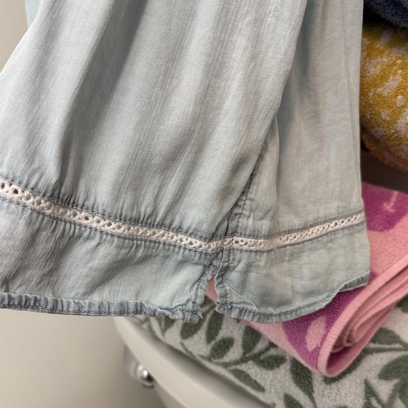 Maurices Light Blue Embroidered Tank Top - Picture 2 of 8